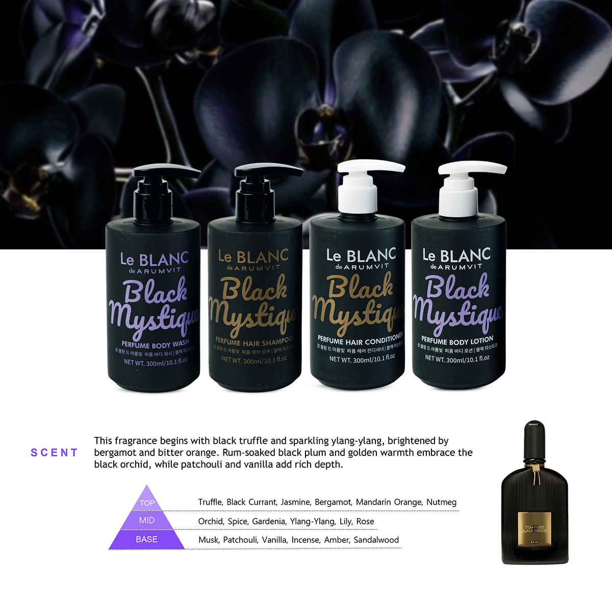Le Blanc Black Mystique Body Wash 300ml