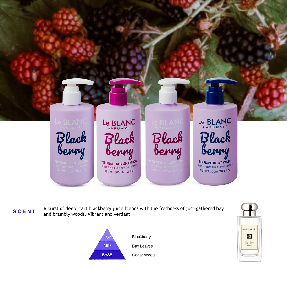 Le Blanc Blackberry Body Wash 300ml